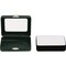Black Leather Glass Top Gem Box Loose Stone Jewelry Case Display with Clasp